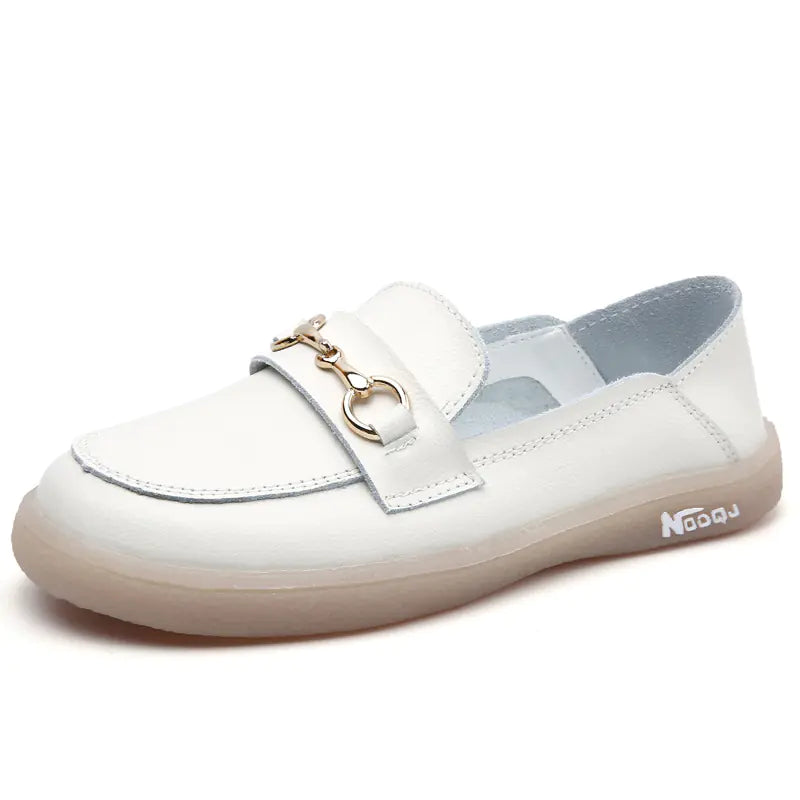 Fashionable Leather Flat Sandals for Ladies