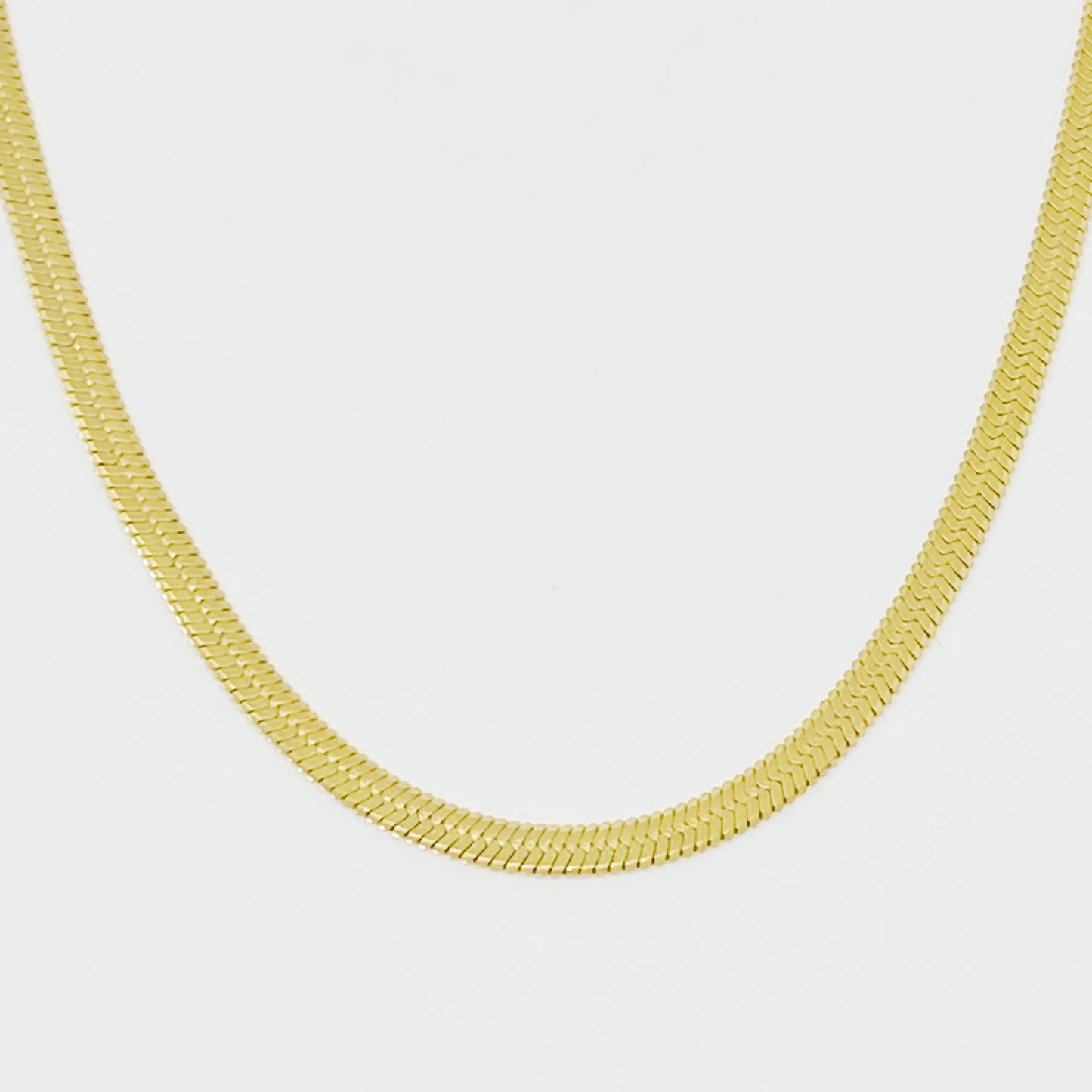 Everyday Herringbone Chain Necklace
