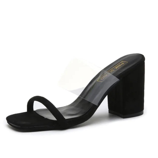 Sexy Transparent Heel Sandals