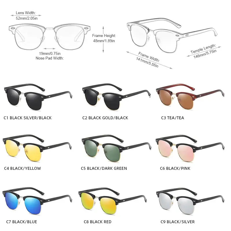 Unisex Polarized Sunglasses