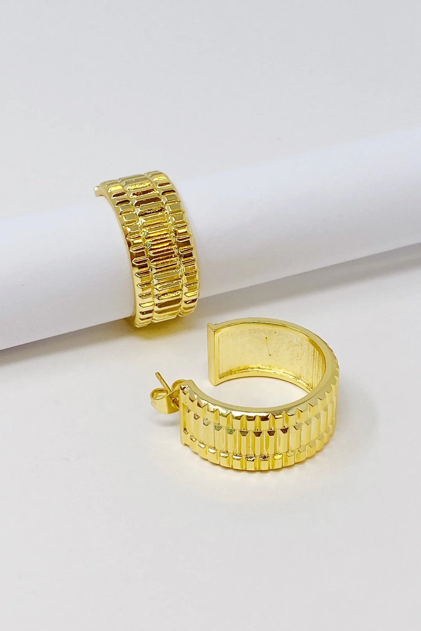 Everyday Textured Hoop Earrings