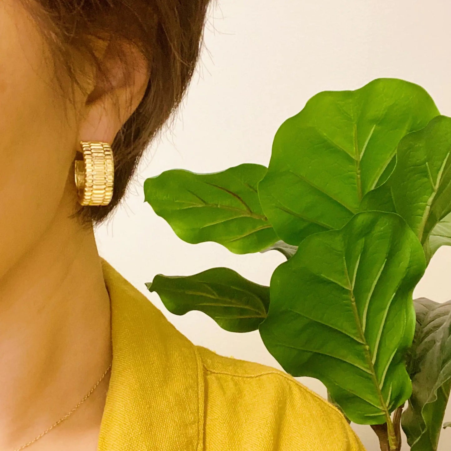 Everyday Textured Hoop Earrings