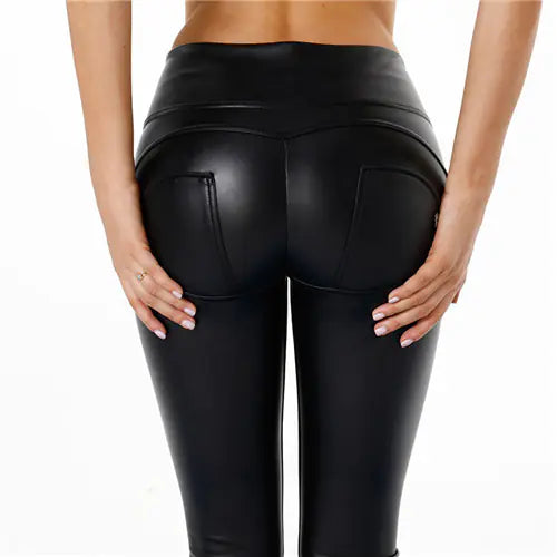 High Waist White Peach Hip Stretch Leggings