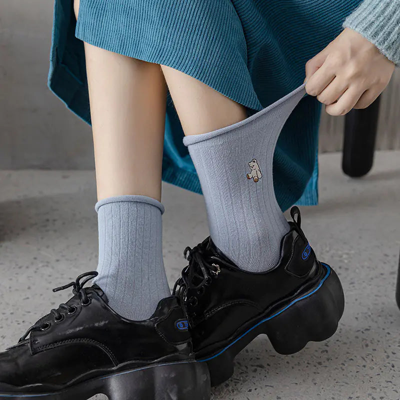 "College Style Women's Layered Stacked Socks"