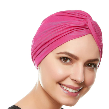 Women Bathing Caps Bathing Turban Swim Caps Long Short Hair Swimming Turban Polyester Latex Lined Pleated for Ladies Soft Beanie Cap Ear Protection Swimmers Caps Swimming Cap Hat