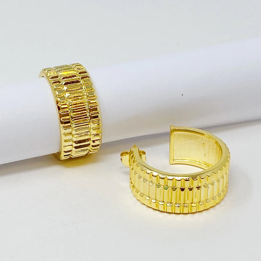 Everyday Textured Hoop Earrings