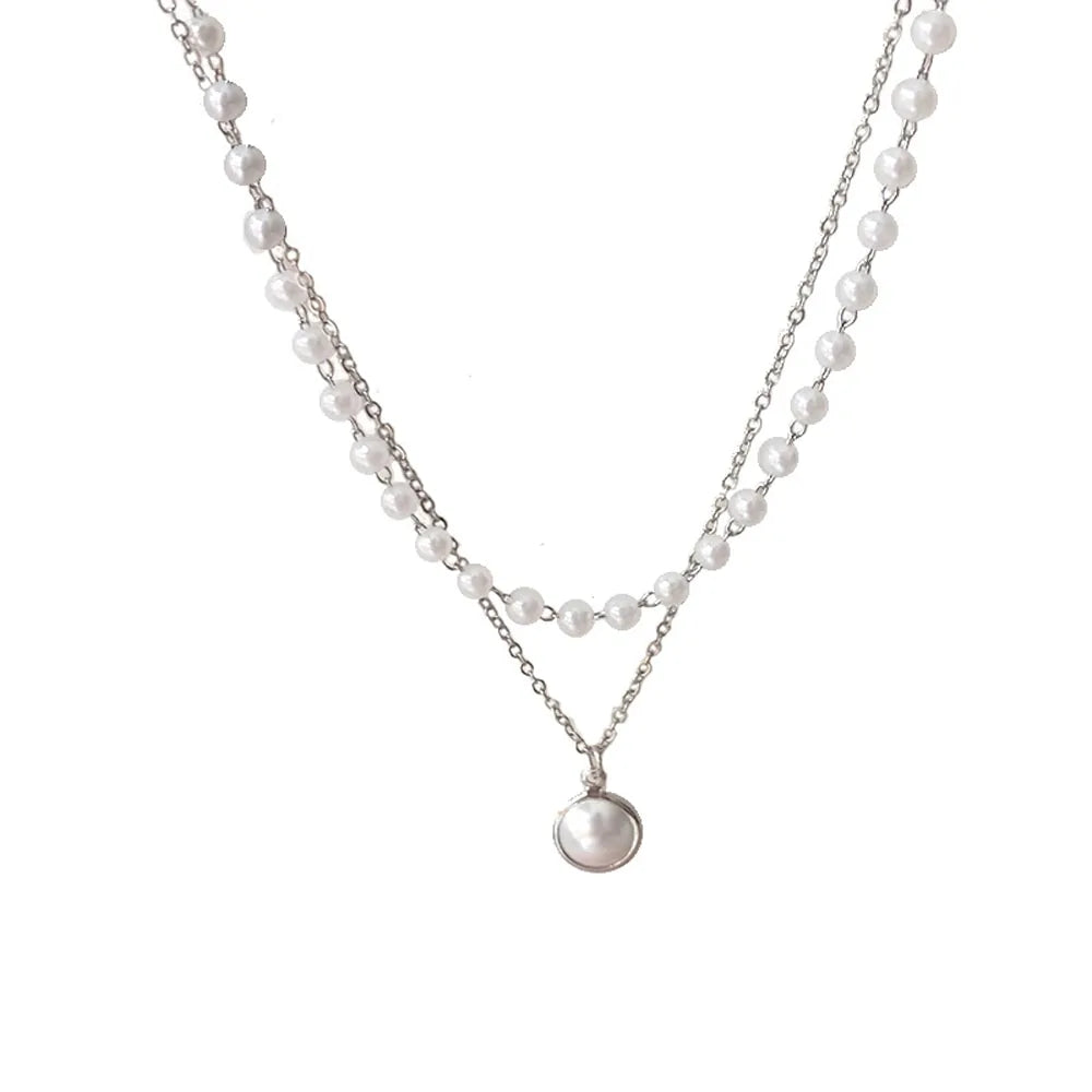 Women Pearl Choker Necklace