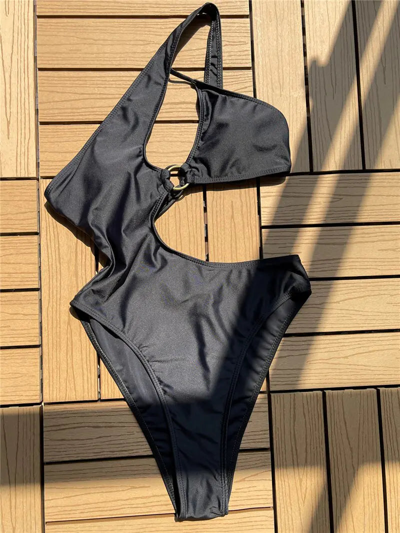 Hollow Sexy Swimwear Women Skinny One Piece Swimsuit