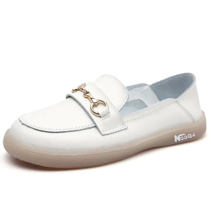Fashionable Leather Flat Sandals for Ladies