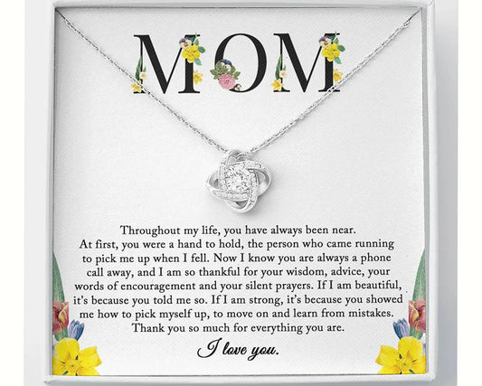 Mother's Day - To My Mom Time May Fly Love Knot Necklace