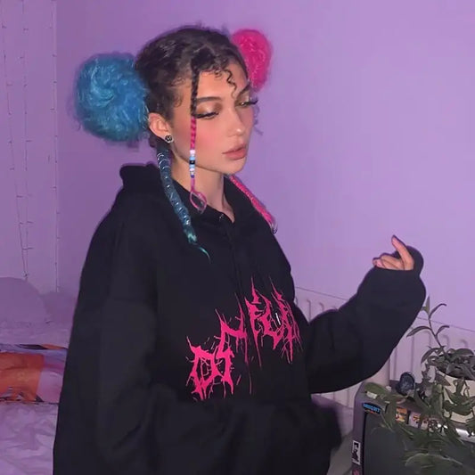Street Style Printed Hoodie in European and American Style