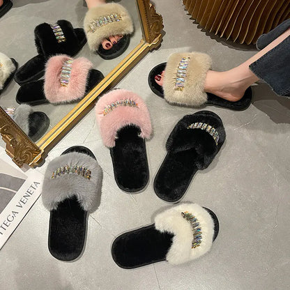 Simple Fashion Ladies' Wool Slippers