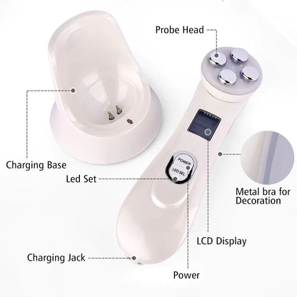Home RF RF Beauty Device with LED and Microcurrent