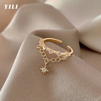 Star Pendant Ring for Women