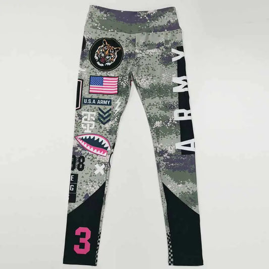 Women's Army Gym Fitness Leggings Sports Pants