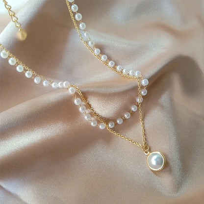 Women Pearl Choker Necklace